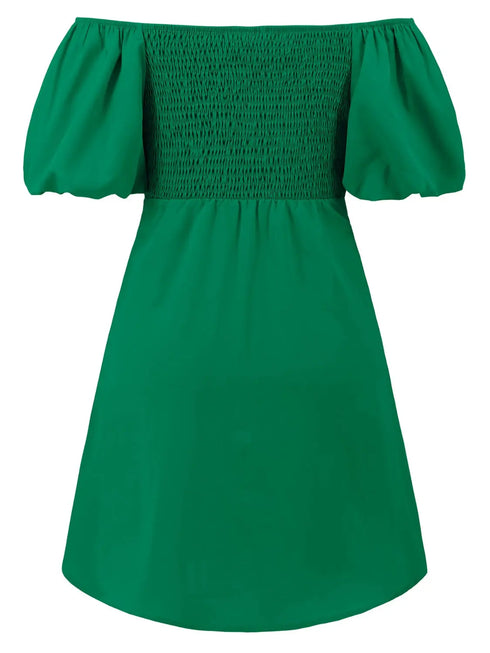 'Zaira' Cutout Twisted Off-Shoulder Short Sleeve Mini Dress - Celes Fashion